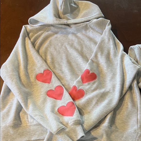 Pink Rose Gray Sweatpants with Pink Hearts - Picture 3 of 4